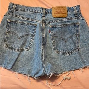 Distressed Levi shorts